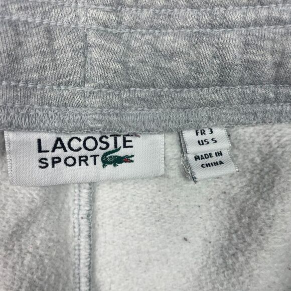 Lacoste Pants Mens Small Gray Sweatpants Straight Leg Regular Fit Fleece - Picture 4 of 9
